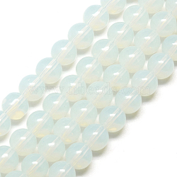 Imitation Jade Glass Beads Strands, Round, WhiteSmoke, 10mm, Hole: 1mm, about 37~40pcs/strand, 14.9~15.1 inch(38~38.5cm)(GR10mm69Y)