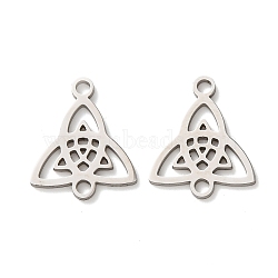 304 Stainless Steel Trinity Knot Connector Charms, Non-Tarnish, Long-Lasting Plated, Stainless Steel Color, 16.5x13.5x1mm, Hole: 1.8mm(STAS-A141-04P)