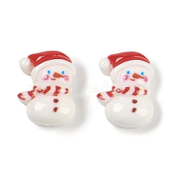 Christmas Theme Opque Resin Decoden Cabochons, Santa Claus, 12.5x10x5.5mm(CRES-M036-03K)