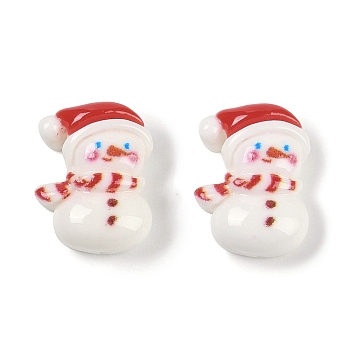 Christmas Theme Opque Resin Decoden Cabochons, Santa Claus, 12.5x10x5.5mm