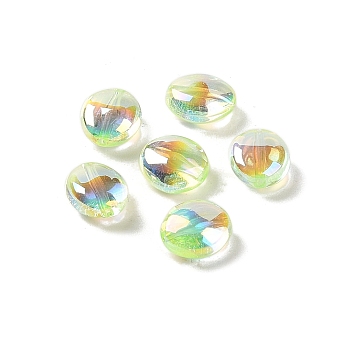 Acrylic Beads, Imitation Baroque Pearl Style, Oval, Pale Green, 11x9.5x6mm, Hole: 1.3mm