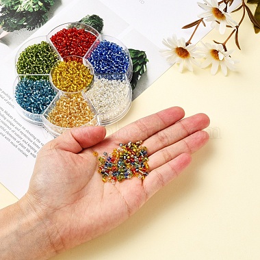 7 Colors Glass Round Seed Beads(SEED-YW0001-24B-01)-8