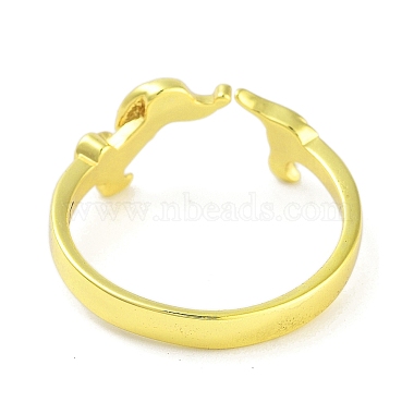 Dog Brass Open Cuff Rings for Women(RJEW-S416-01P)-3