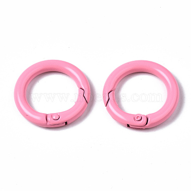 Spray Painted Eco-Friendly Alloy Spring Gate Rings(X-PALLOY-T080-01-NR)-3