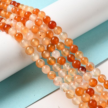 Natural Agate Beads Strands(G-F417-01-6mm)-3