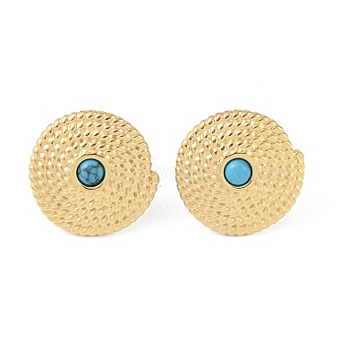 Disc Turquoise Stud Earrings