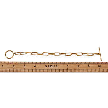 304 Stainless Steel Paperclip Chain Bracelets(BJEW-TA0003-04)-8