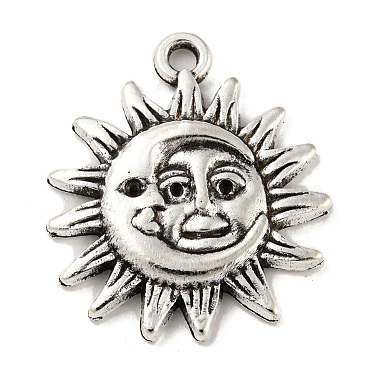 Antique Silver Sun Alloy Pendants
