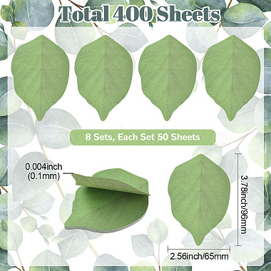 8Pcs Leaf Pad Sticky Notes(OFST-SP0001-01)-2