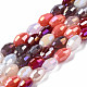 Chapelets de perles en verre galvanoplastique(X-EGLA-N002-09G)-1