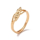 Brass Flower of Life Adjustable Ring for Women(RJEW-P034-02G)-1