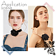 Gothic Cloth Flower Cord Bracelet & Choker Necklace(NJEW-CP0001-04A)-6
