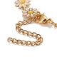 Enamel Daisy Link Chains Bracelet(BJEW-P271-01G)-5