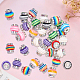 60Pcs Lantern-Shaped Striped Pattern Resin Rhinestone Beads(KK-SC0007-83)-7