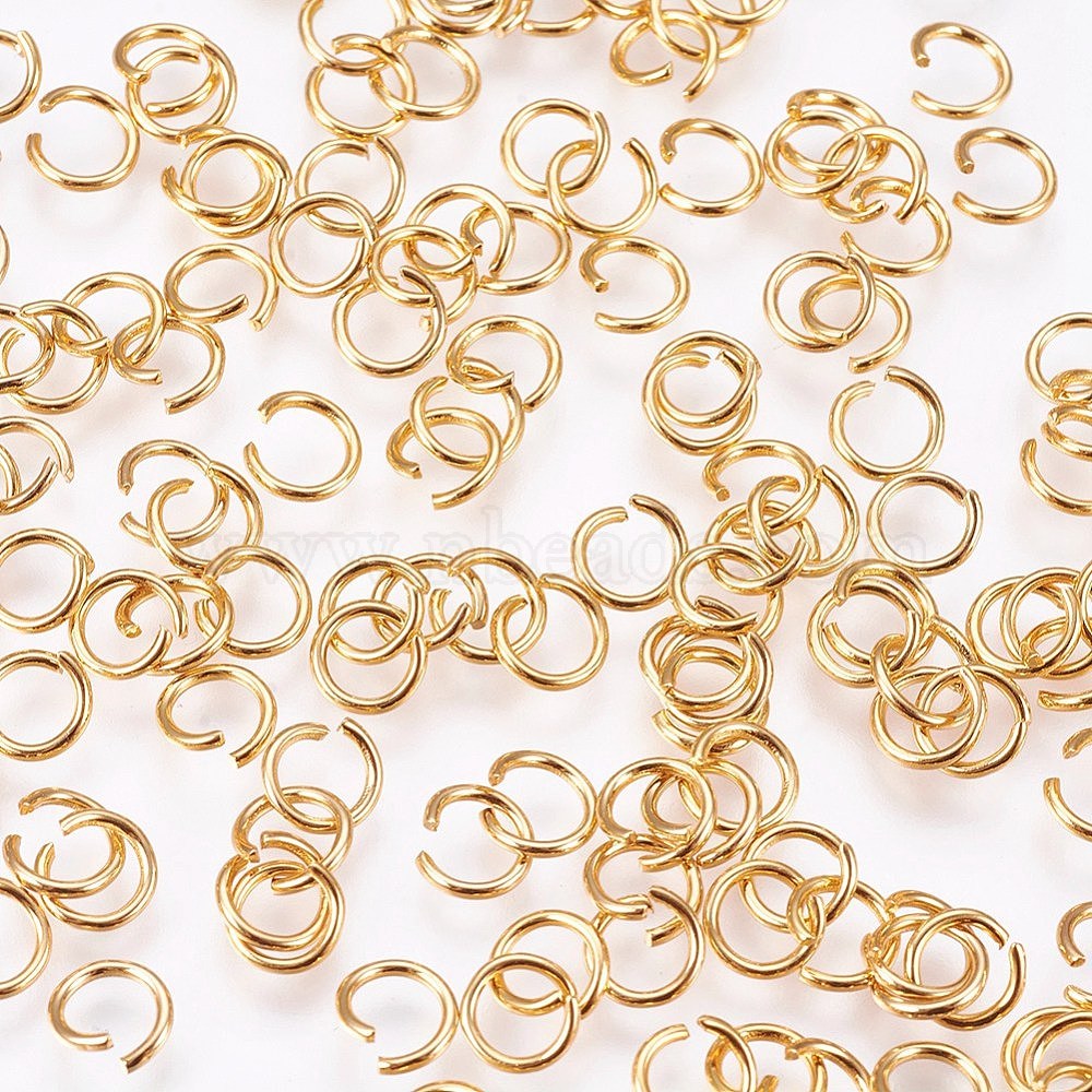 Uxcell 30mm Jump Rings, 50 Pack Metal O Ring Open Jump Rings for Jewelry Making Keychains, Golden, Women's, Size: 30 mm