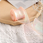 10 Yards Iridescent Polyester Organza Ribbons, for Gift Wrapping, PeachPuff, 2-3/8 inch(60mm)(OCOR-TAC0021-10C)