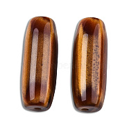 Resin Beads, Imitation Gemstone, Barrel, Goldenrod, 40x15mm, Hole: 2.8~3mm(RESI-N034-09-L05)