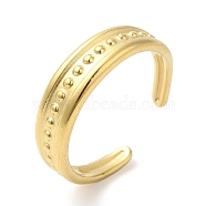 304 Stainless Steel Spot Open Cuff Ring for Women, Real 14K Gold Plated, US Size 8 1/2(18.5mm)(RJEW-I098-33G)