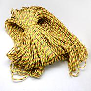 7 Inner Cores Polyester & Spandex Cord Ropes, for Rope Bracelets Making, Yellow, 4mm, about 109.36 yards(100m)/bundle, 420~500g/bundle(RCP-R006-075)