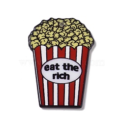 Acrylic Pendants, Double-sided Printed , Popcorn, 41x29x2.5mm, Hole: 1.8mm(OACR-R271-05B)