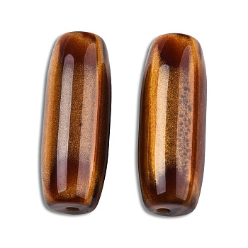 Resin Beads, Imitation Gemstone, Barrel, Goldenrod, 40x15mm, Hole: 2.8~3mm