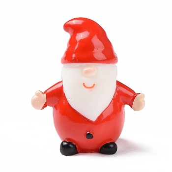 Christmas Theme Resin Display Decoration, for Home Decoration, Photographic Prop, Dollhouse Accessories, Santa Claus, Red, 37.5x32.5x21mm