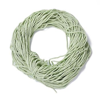 Polyester Cord, Twisted Cord, Pale Green, 5mm, about 97~100m/bundle