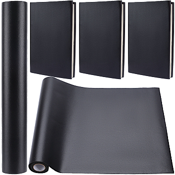 Imitation Leather Book Covers, Notebook Wraps, Black, 1400x300x0.6mm