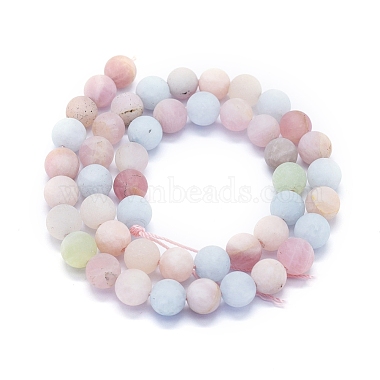 Natural Morganite Beads Strands(G-E561-02-8mm)-2