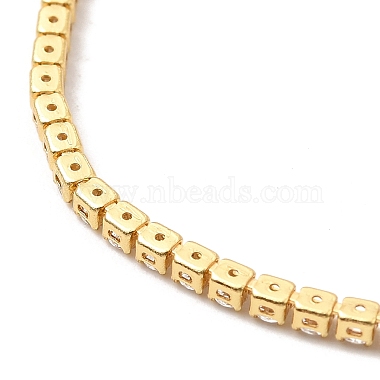 Adjustable Rack Plating Brass Cubic Zirconia Chain Bracelets(X-BJEW-A132-01G)-3