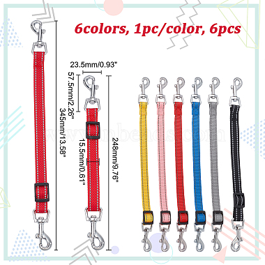 CHGCRAFT 6Pcs 6 Colors Adjustable PP Pet Dog Extended Leash(AJEW-CA0002-66)-2