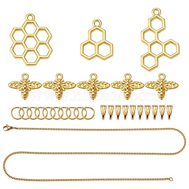 Изготовление ожерелья пчелы соты своими руками(DIY-TA0002-87G)-2