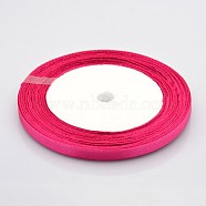 Valentines Day Gifts Boxes Packages Satin Ribbon, Hot Pink, 1/4 inch(7mm) wide, 25yards/roll(22.86m/roll)(X-RC012-28)