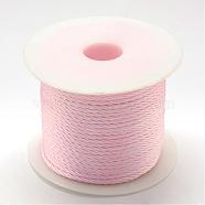 Braided Nylon Thread, Pearl Pink, 2mm, about 54.68 yards(50m)/roll(NWIR-R026-2.0mm-93)