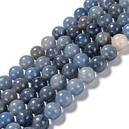 Natural Blue Aventurine Beads Strands, Round, 10mm, Hole: 1mm, about 38pcs/strand, 15.1 inch(G-F380-10mm)