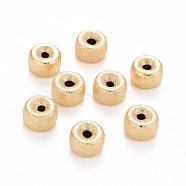 Eco-Friendly Brass Spacers Beads, Long-Lasting Plated, Lead Free & Cadmium Free, Flat Donut, Real 24K Gold Plated, 8x5mm, Hole: 1.8mm(KK-M225-24G-A)