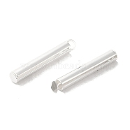 Brass Cord Ends, Column, 925 Sterling Silver Plated, 28x4mm, Hole: 1.5mm, Inner Diameter: 3mm(FIND-Z039-22G-S)