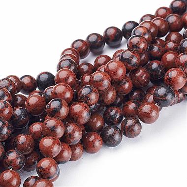 8mm CoconutBrown Round Mahogany Obsidian Beads