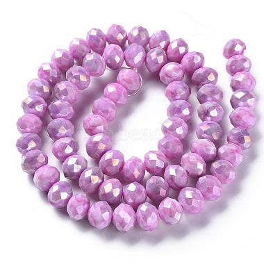 Opaque Baking Painted Glass Beads Strands(X-EGLA-N006-006B)-2