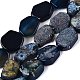teints agate naturelle perles brins(G-Q606-23E-02)-1