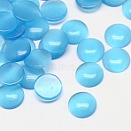 Cat Eye Cabochons, Half Round, Light Sky Blue, 8x3mm(CE-J002-8mm-28)