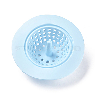 Silicone Sink Strainer, Durable Drain Basket Protector, Light Sky Blue, 35x110mm(AJEW-WH0021-12)