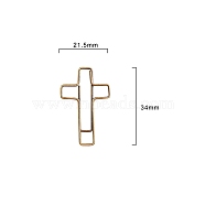 100Pcs Metal Paper Clips, Religion Cross Spiral Wire Paperclips, Antique Bronze, 34x21.5mm(PW-WG33548-03)