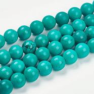 Natural Magnesite Beads Strands, Dyed & Heated, Round, 8mm, Hole: 1.5mm, about 49pcs/strand, 15.27 inch(38.8cm)(G-K205-02-8mm)