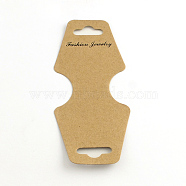 Cardboard Display Cards, Used For Necklace, Bracelet and Mobile Pendants, Camel, 12.4x4.6x0.03cm(X-CDIS-Q001-24)