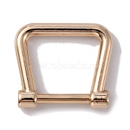 Alloy D-Rings with Screw Shackle, Buckles for Bag Strap Connector, Trapezoid, Light Gold, 2.4x2.8x0.5cm, Inner Diameter: 2x1.65cm(FIND-WH0010-30)