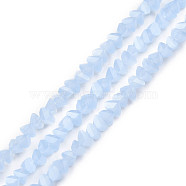 Imitation Jade Glass Beads Strands, Faceted Triangle, Cornflower Blue, 3x2x2mm, Hole: 0.8mm, about 150~152pcs/strand, 10.43 inch~11.42 inch(26.5~29cm)(GLAA-N052-01-B02)