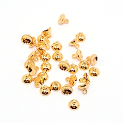 Brass Bead Cap Pendant Bails, for Globe Glass Bubble Cover Pendant Making, Golden, 8x6.5mm, Hole: 2mm, 100pcs/bag(KK-TAC0006-01G)