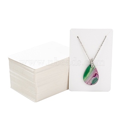 Cardboard Display Cards, Used For Necklace and Earring, White, 9x6cm(CDIS-WH0005-04A)