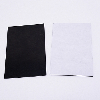 Sponge Rubber Sheet Paper Sets, With Adhesive Back, Antiskid, Rectangle, Black, 15x10x0.2cm